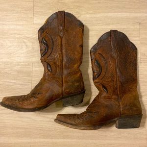Genuine Leather Authentic J.B. Dillon Western Cowboy Boots - size 9